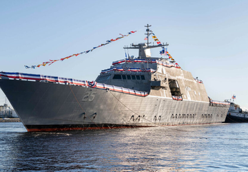 Die US-Marine hat das Küstenkampfschiff USS ...