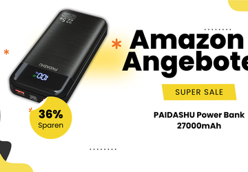 PAIDASHU Power Bank 27000mAh mit Schnellladefunktion ...