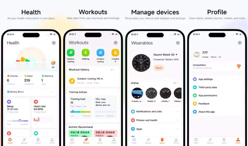 Xiaomi hat das Design der Mi Fitness-App aktualisiert
