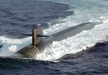 Ein US-amerikanisches Atom-U-Boot der Ohio-Klasse, das ...