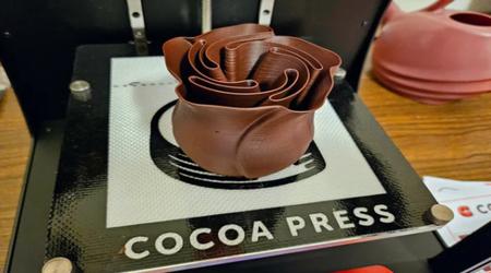 Mit einem 3D-Drucker in den USA gedruckte Schokolade 