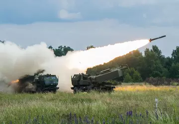 Das russische Verteidigungsministerium behauptet, den HIMARS-Lader ...