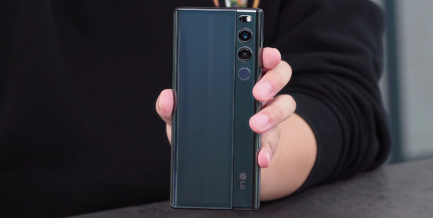 Abgebrochene LG Rollable Smartphone mit rollbarem Display wurde in dem Video gezeigt