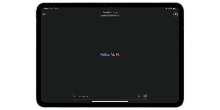 Google Gemini-App funktioniert jetzt im Vollbildmodus ...