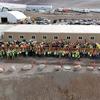 Hauptstahlkonstruktion des Tesla Semi-Werks in Nevada