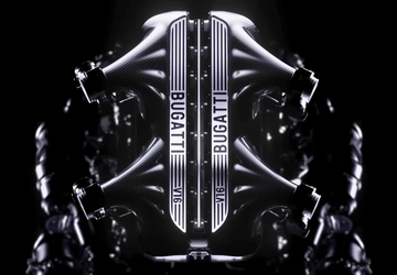 Bugatti hat einen neuen V16-Hybridmotor angekündigt, ...