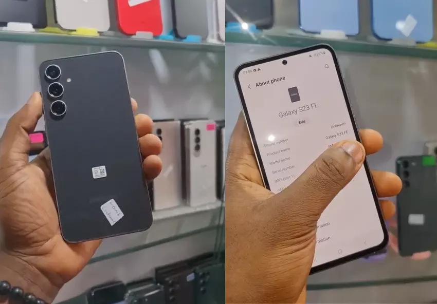 Samsung Galaxy S23 FE erschien in einem Video mit einer Dreifach-Kamera und in Graphit Farbe