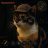 Eine Katze mit einem Monokel