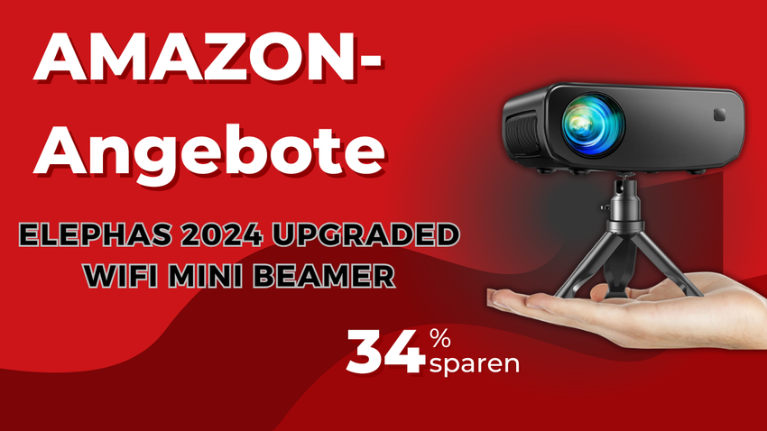 ELEPHAS WiFi Mini Beamer 2024 Edition – Jetzt über 37€ sparen!