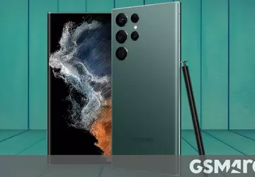 Das grüne Samsung Galaxy S22 Ultra ...