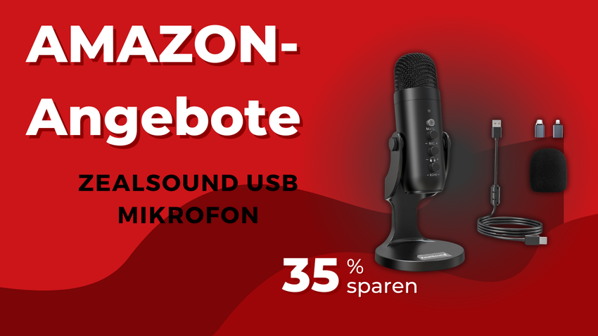 zealsound USB Mikrofon – Black Friday Deal mit 17€ Rabatt!