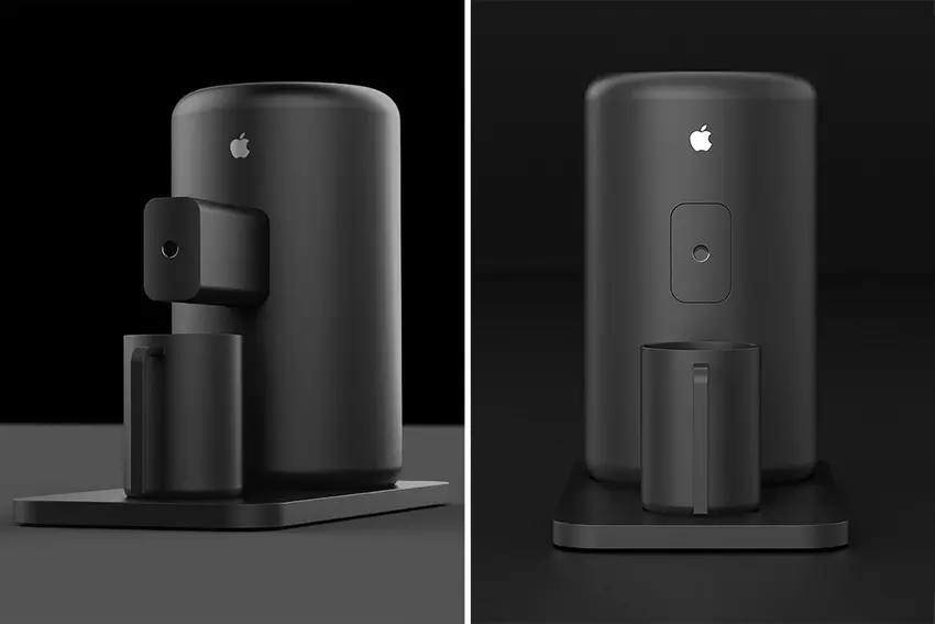 Erinnerst du dich an den Trashcan Mac? Daraus wurde ein Konzept für eine Kaffeemaschine.