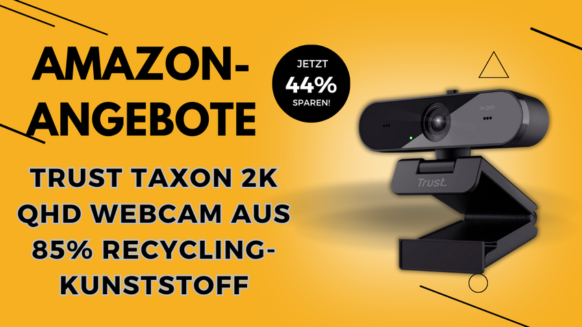 Trust Taxon 2K QHD Webcam: Kristallklare Meetings mit 44% Rabatt – Jetzt nur 44,99€!