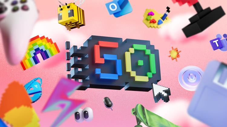 Microsoft hat zur Feier des 50-jährigen ...