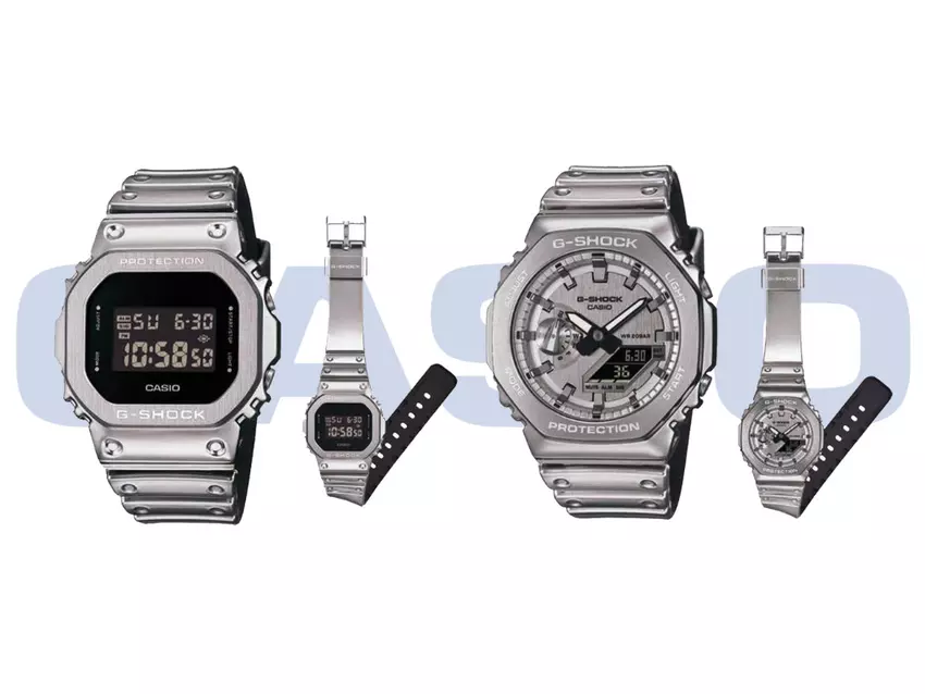 Casio kündigt möglicherweise neue G-Shock GM-2100YM-8A und GM-5600YM-8 Metalluhren mit Tough Solar und Wasserdichtigkeit an