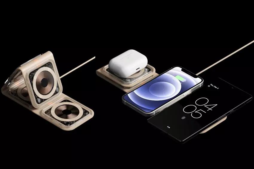 Das kabellose Ladegerät Blond Fold erfüllt alle Anforderungen an großartiges Design und Nachhaltigkeit