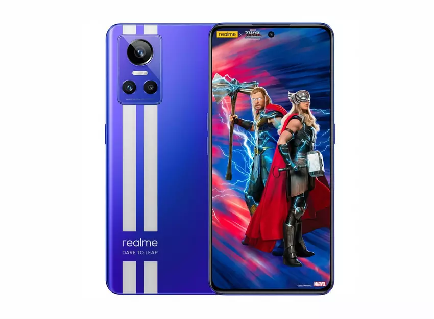 realme zeigte eine spezielle Version des realme GT Neo 3 150W, die Neuheit ist dem Film "Thor: Love and Thunder" gewidmet