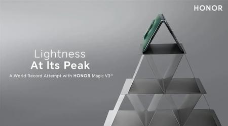 Das Honor Magic V3 hat es in das Guinness-Buch der Rekorde geschafft, indem es auf einem 54-stöckigen Kartenhaus gelandet ist