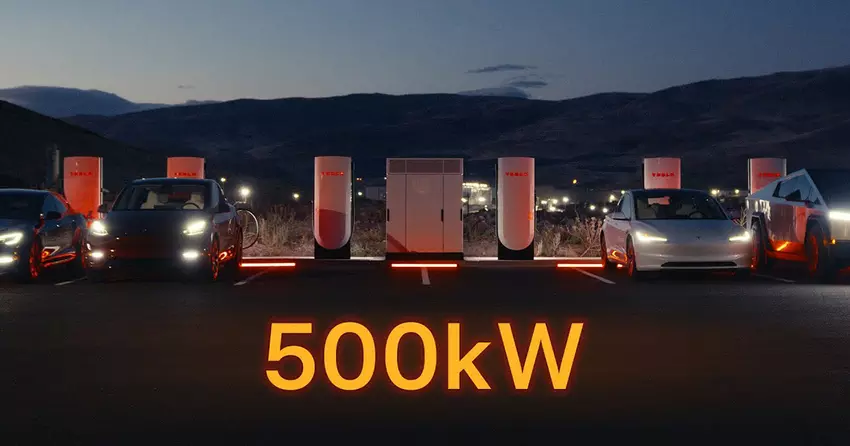 Tesla führt Supercharger der vierten Generation mit bis zu 500kW und 1,2MW Ladeleistung ein
