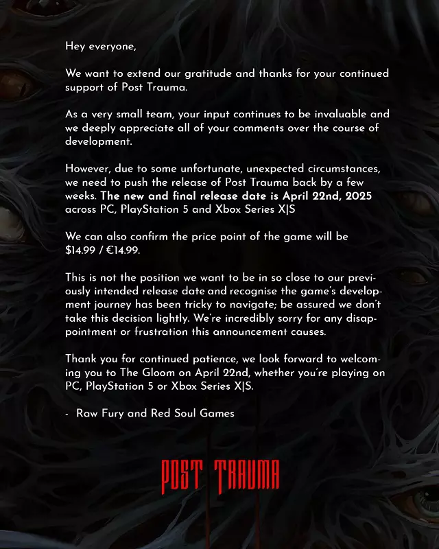 Post Trauma - Spielhülle