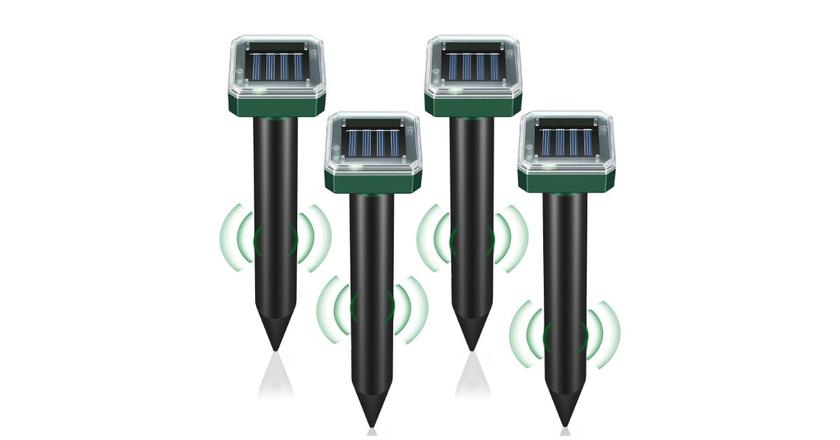 LOTARINI Maulwurfabwehr Solarbetrieben 4er Pack