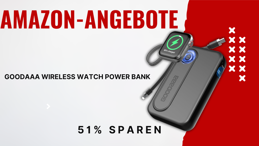 GOODaaa Wireless Watch Power Bank 10000mAh – Smarte Ladelösung mit 17€ Ersparnis!