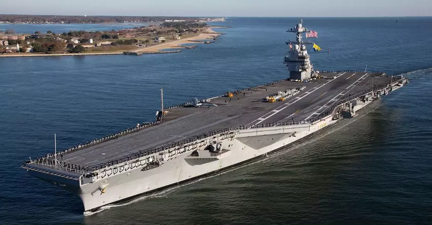 Der weltgrößte Flugzeugträger USS Gerald R. Ford im Wert von über 13 Mrd. $ trifft in Kroatien ein