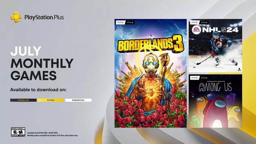 Die PlayStation Plus-Spiele für Juli sind bereits in der Bibliothek verfügbar: Die Spieler erhalten Borderlands 3, NHL 24 und Among Us