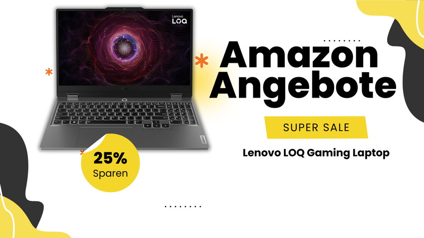 Lenovo LOQ Gaming Laptop 15ARP9 mit RTX 4060 – Jetzt 25% sparen und 299,01€ weniger zahlen!