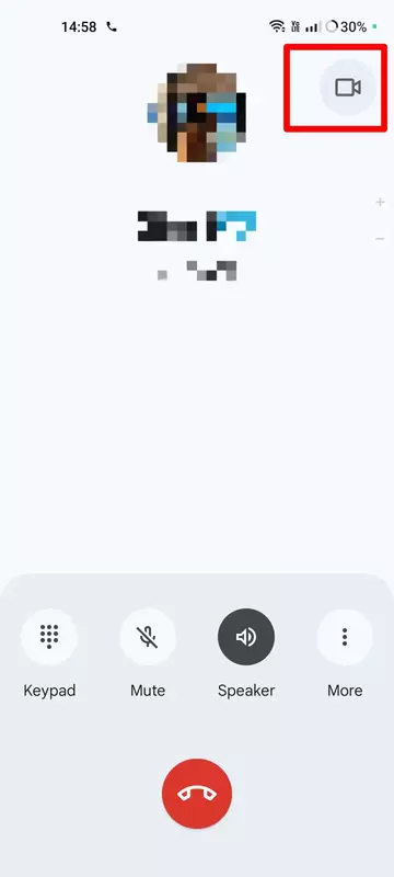 Neue Position des Videoanrufsymbols