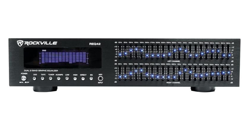 Rockville REQ42-S 2 x 21 Grafik-Equalizer für Heimstereoanlagen