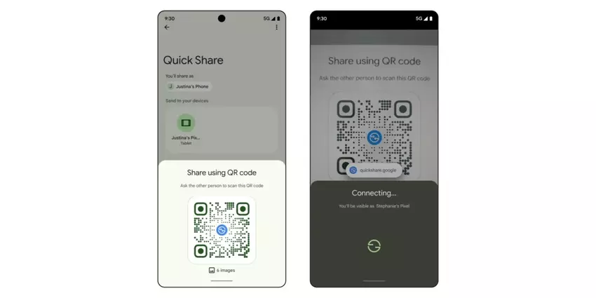 Google beginnt mit der Einführung der Dateifreigabe mit QR-Codes in Quick Share