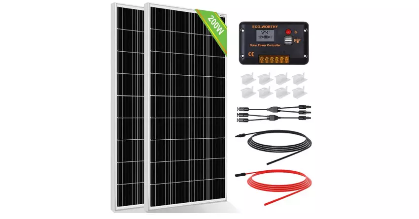 ECO-WORTHY Solarpanel 200 Watt tragbar