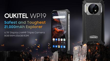 Oukitel WP19: Robustes Smartphone mit 21.000 mAh Akku und Nachtsichtkamera