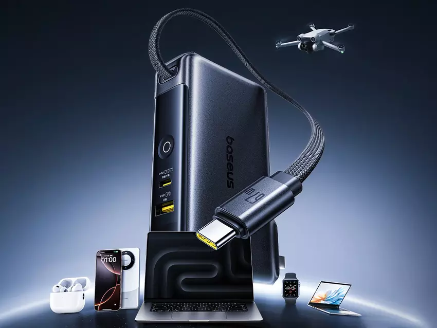 Baseus stellt 10.000mAh Super Charge Power Bank mit 67W Unterstützung und integriertem Kabel vor