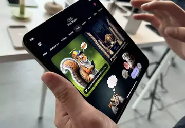 Pixel Studio Aufkleber, die auf künstlicher ...