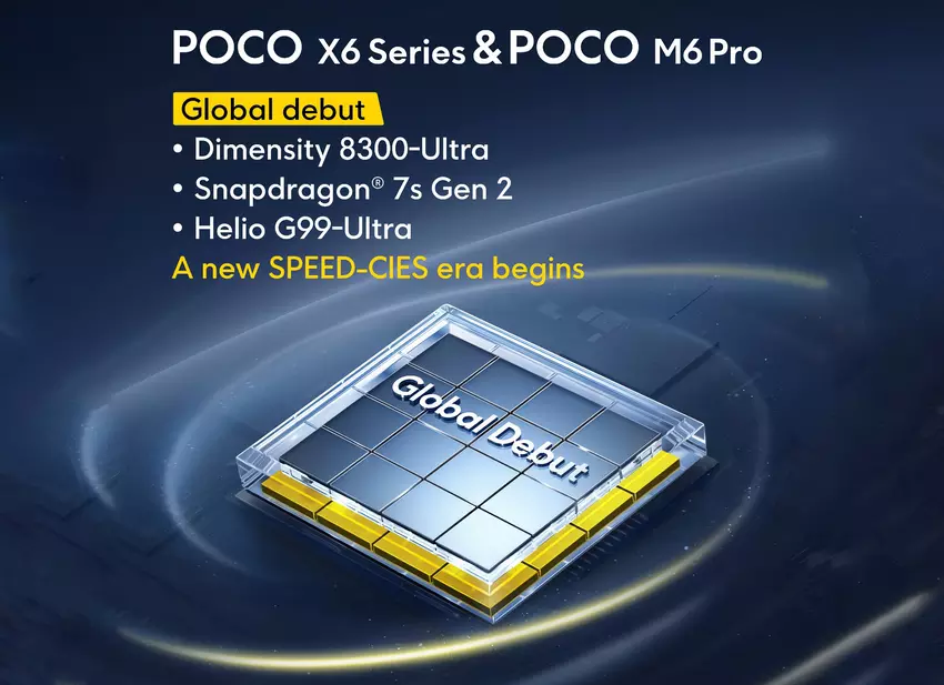 Xiaomi hat verraten, welche Prozessoren die POCO X6, POCO X6 Pro und POCO M6 Pro 4G Smartphones erhalten werden