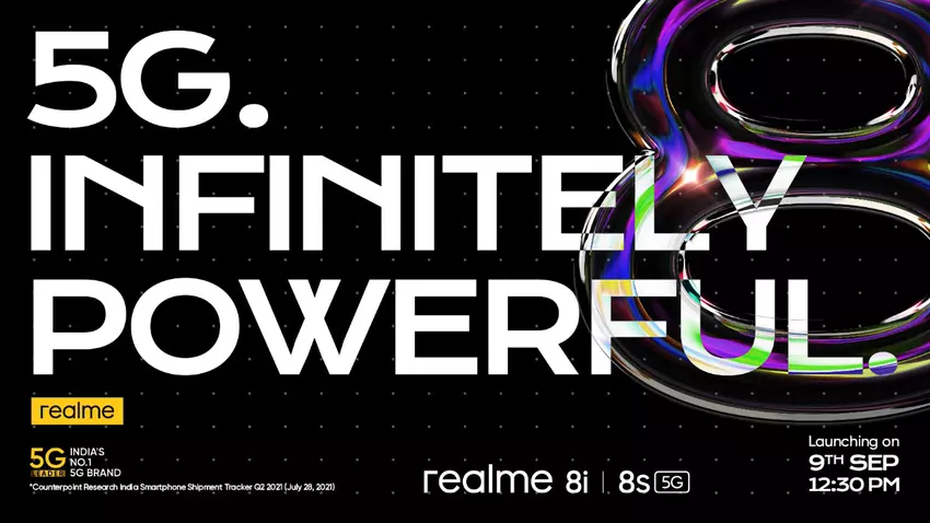 Es ist offiziell: Realme 8s 5G und Realme 8i werden am 9. September enthüllt, beide mit MediaTek-Chips