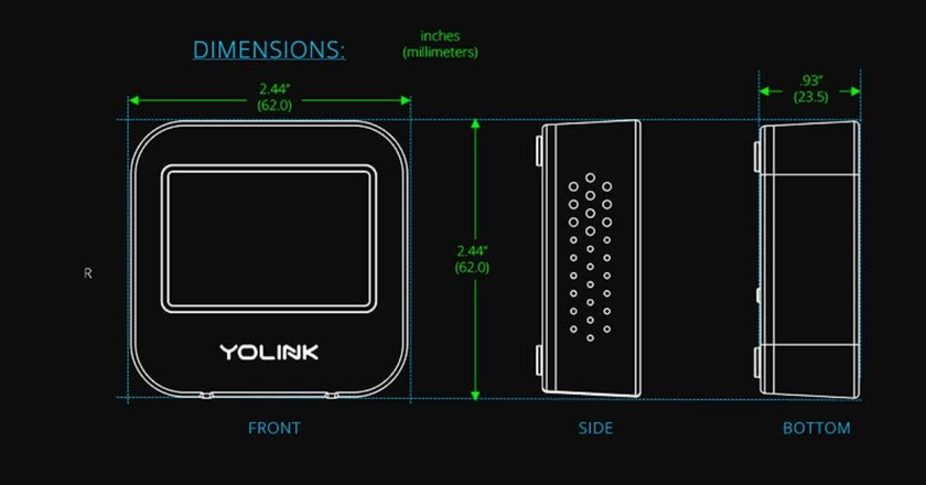 Yolink bester WiFi-Temperatur- und Luftfeuchtigkeitssensor