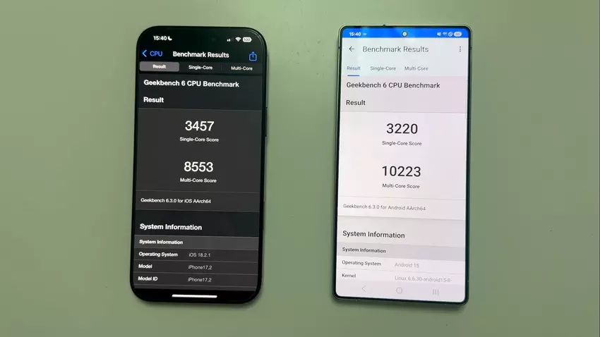 Die Leistung des Samsung Galaxy S25 Ultra und des iPhone 16 Pro Max wurden in Geekbench verglichen und hier ist, wer sich als leistungsfähiger erwies