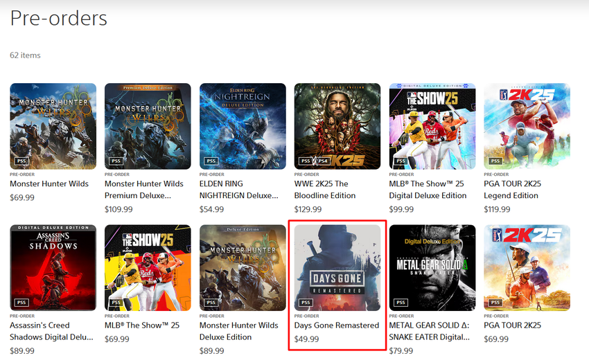 Vorbestellung im PS Store. Illustration: Sony