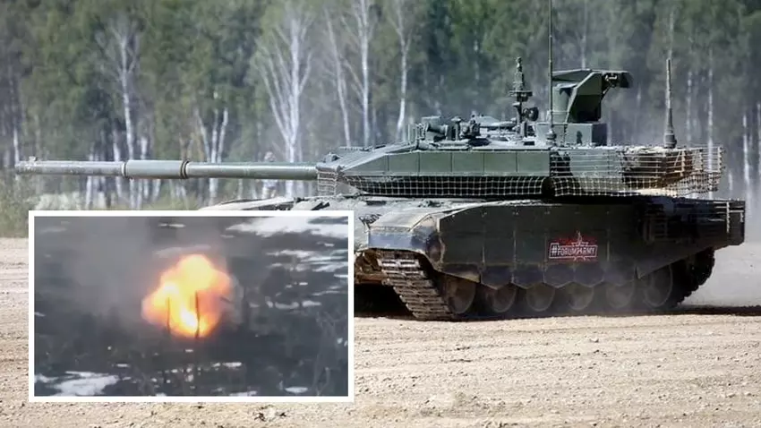 Die ukrainischen Streitkräfte zerstören einen weiteren russischen Panzer vom Typ T-90M Breakthrough im Wert von 2 Millionen Dollar