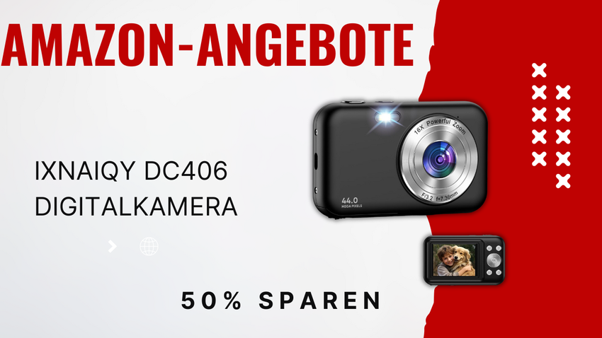 IXNAIQY DC406 Digitalkamera Bundle – Jetzt 49€ günstiger!