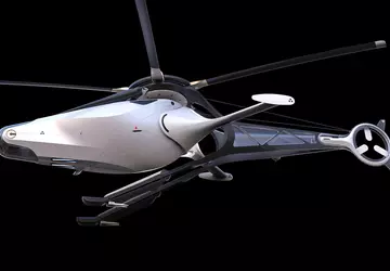 Diese aerodynamisch abgestimmte Drohne ist für ...