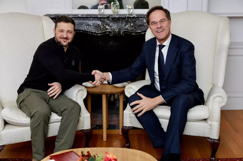 Wolodymyr Zelenskyy und Mark Rutte