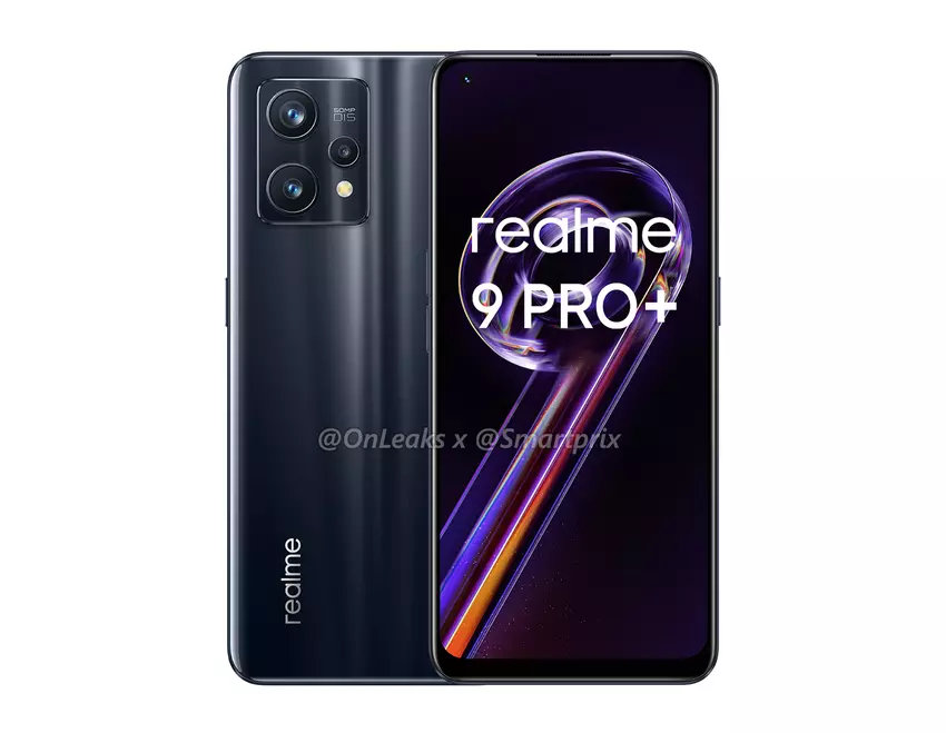 AMOLED-Bildschirm, Dimensity 920-Chip und 50-MP-Kamera: OnLeaks zeigte Renderings und enthüllte die Spezifikationen von Realme 9 Pro+