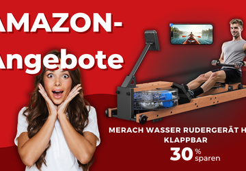 MERACH Holz-Rudergerät mit Wasserwiderstand – 120€ ...