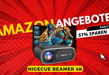 Nigecue 4K Beamer mit WiFi 6 ...