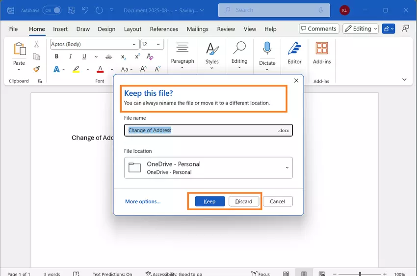Microsoft Word speichert jetzt Dokumente automatisch in der Cloud