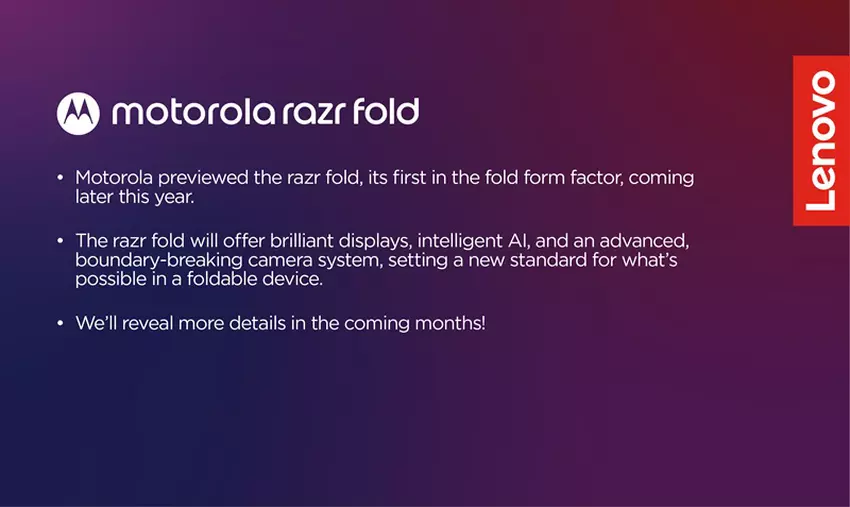 Marketing-Poster von Motorola Razr Fold